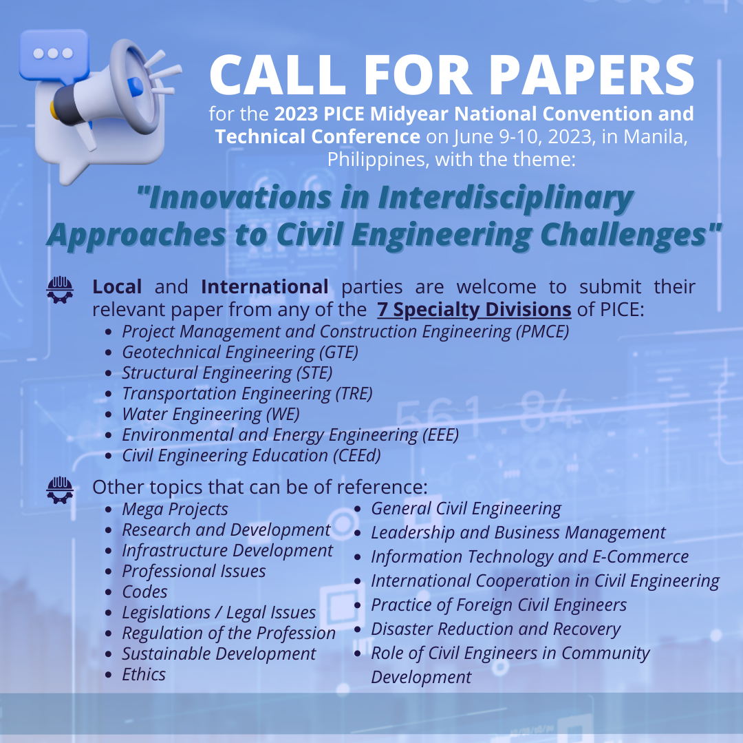 Call for papers for the 2023 Midyear National Convention PICE WEBSITE