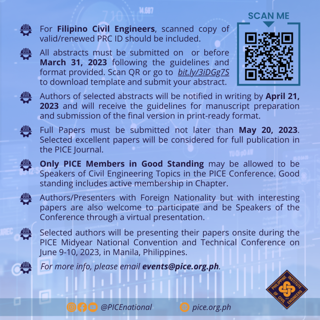 Call for papers for the 2023 Midyear National Convention PICE WEBSITE